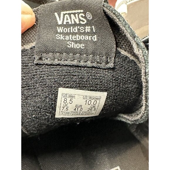 Vans Off the Wall Sk8-Hi Reissue Black Suede Rainbow Leather Sneakers M 8.5 W 10 - Picture 11 of 13